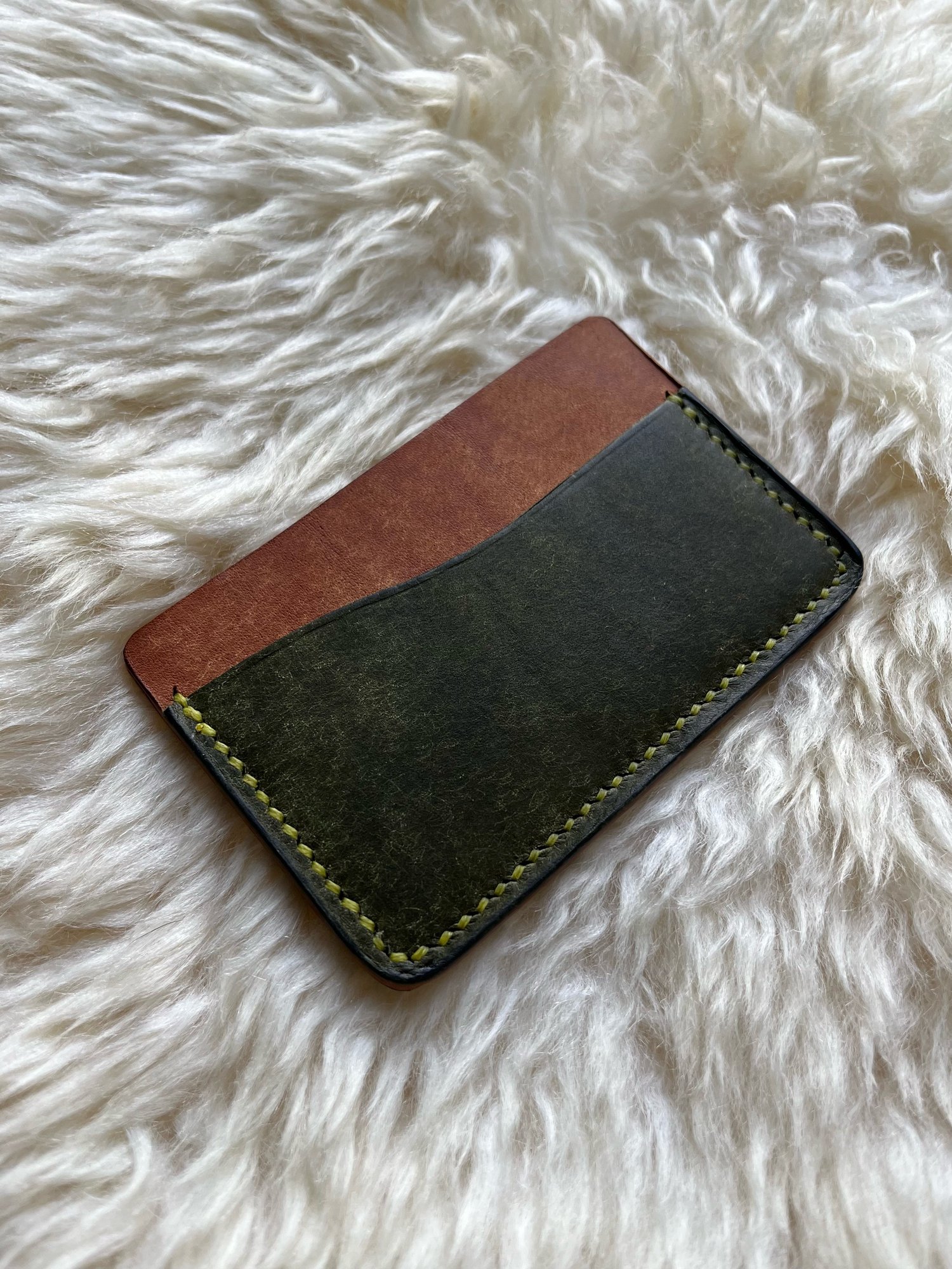 Image of Cognac/Olive Pueblo Horizontal Cardholder 