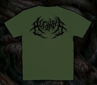 Image 1 of T-shirt "black on green"