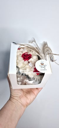 Image 2 of Red Rose & White Hydrangea Wrist Corsage