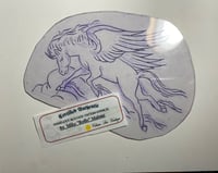 Image 1 of Vintage 5” Rollo Pegasus Horse Stencil By Malone