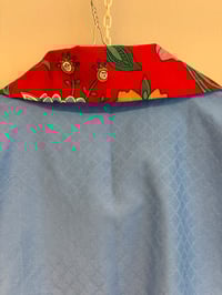 Image 8 of Blue shirt with flowers (m/l)