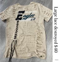 Large tan Eagle lace destroyed