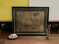 Image 1 of Reclining Nude, Graphite Drawing on Paper