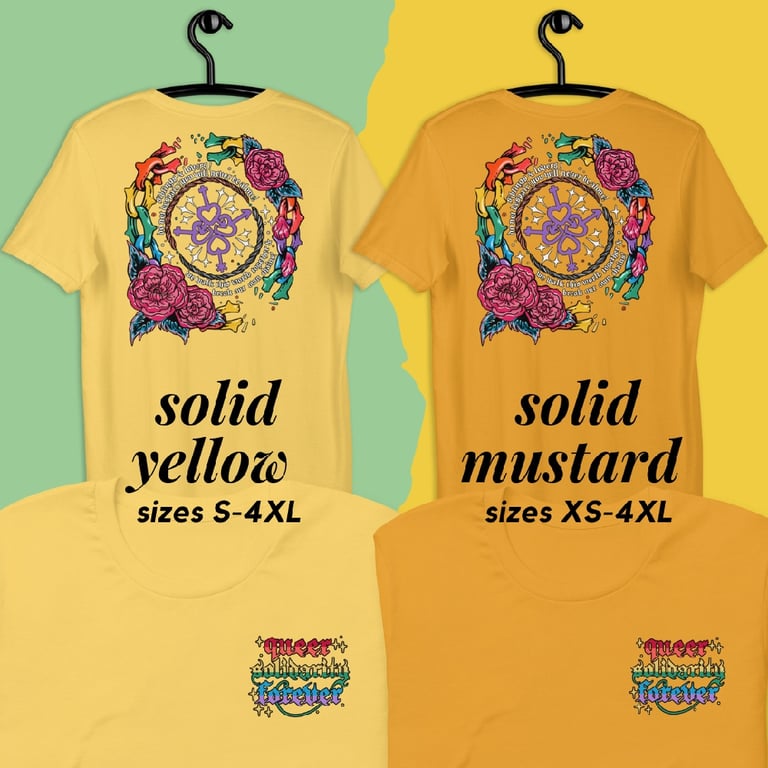 Queer Solidarity Forever Double Printed Tee Image 4