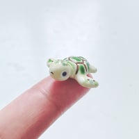 Image 3 of Tiny Green baby turtle figurine