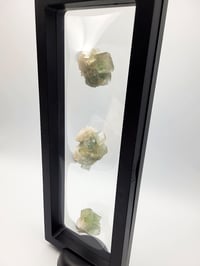 Image 4 of Set of 3 Octahedral YGX Fluorite & Candle Quartz with 9" Display - 4 Styles
