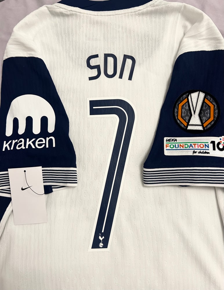Image of PRE ORDER: Tottenham Hotspur “SON 7” Vaporknit 2024/25 Home Europa Final Shirt,  Large
