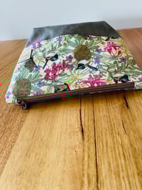 Image 4 of Fabric Zipper Pouch - Blue Wrens