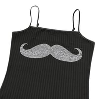 Image 3 of love_mustache cami (grey)