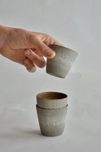 Image 2 of Speckled Grey Espresso Cup – Porcelain Inlay