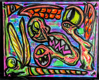 Weird Flyers - 16x20 Original Canvas 