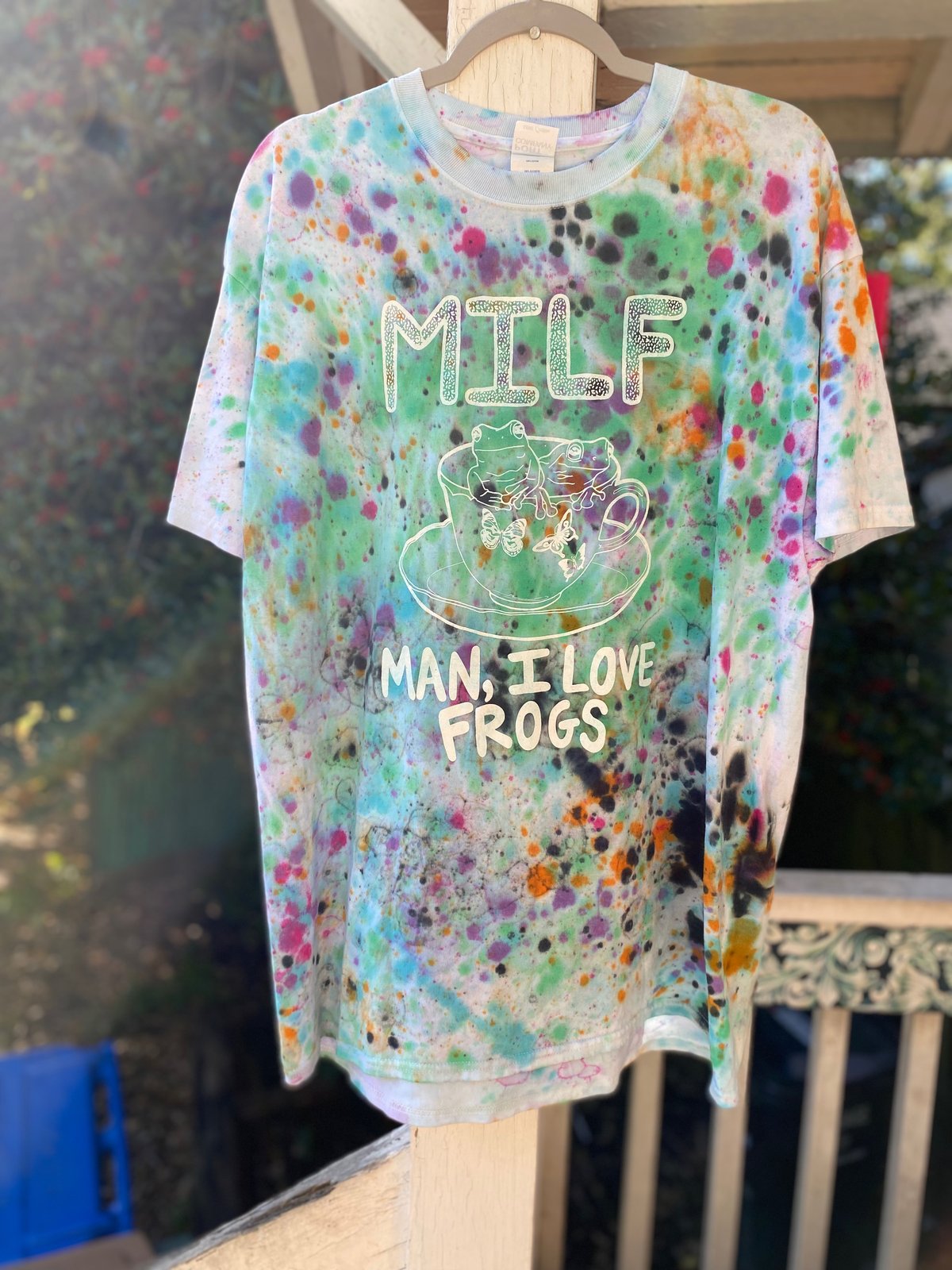 Image of XL MILF Man I Love Frogs Tie Dye Shirt 2