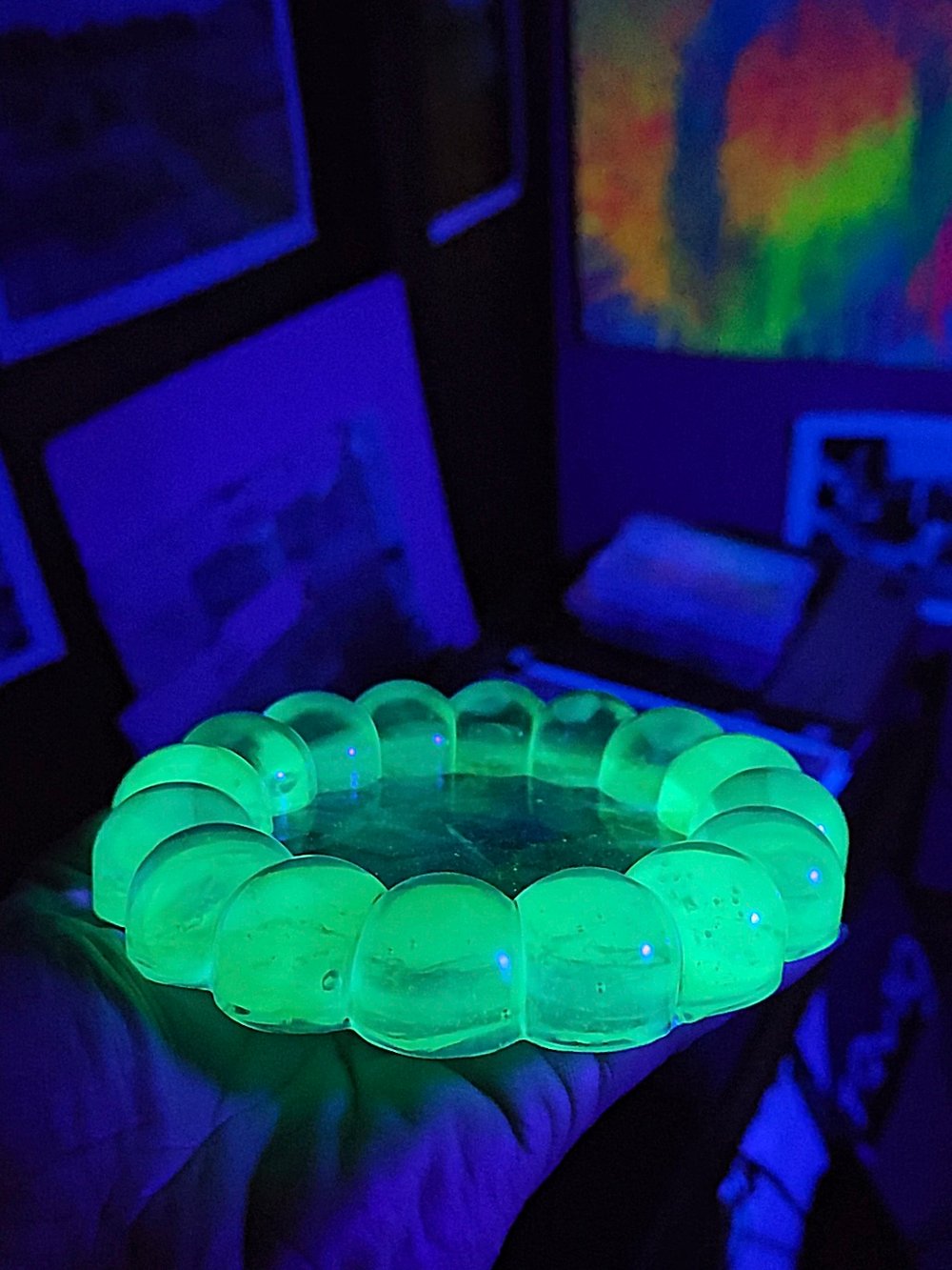 Image of Crinkly Clearidescent Bubble Coaster