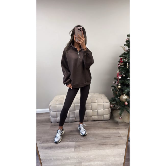 Brown zip up jumper 