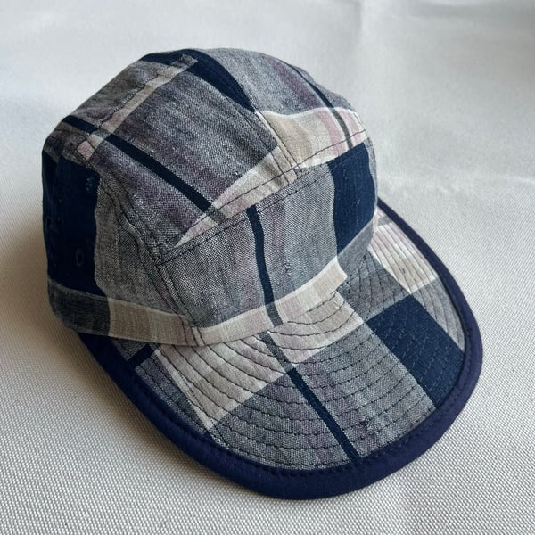 Image of Japanese Indigo Check Outdoor cap 001