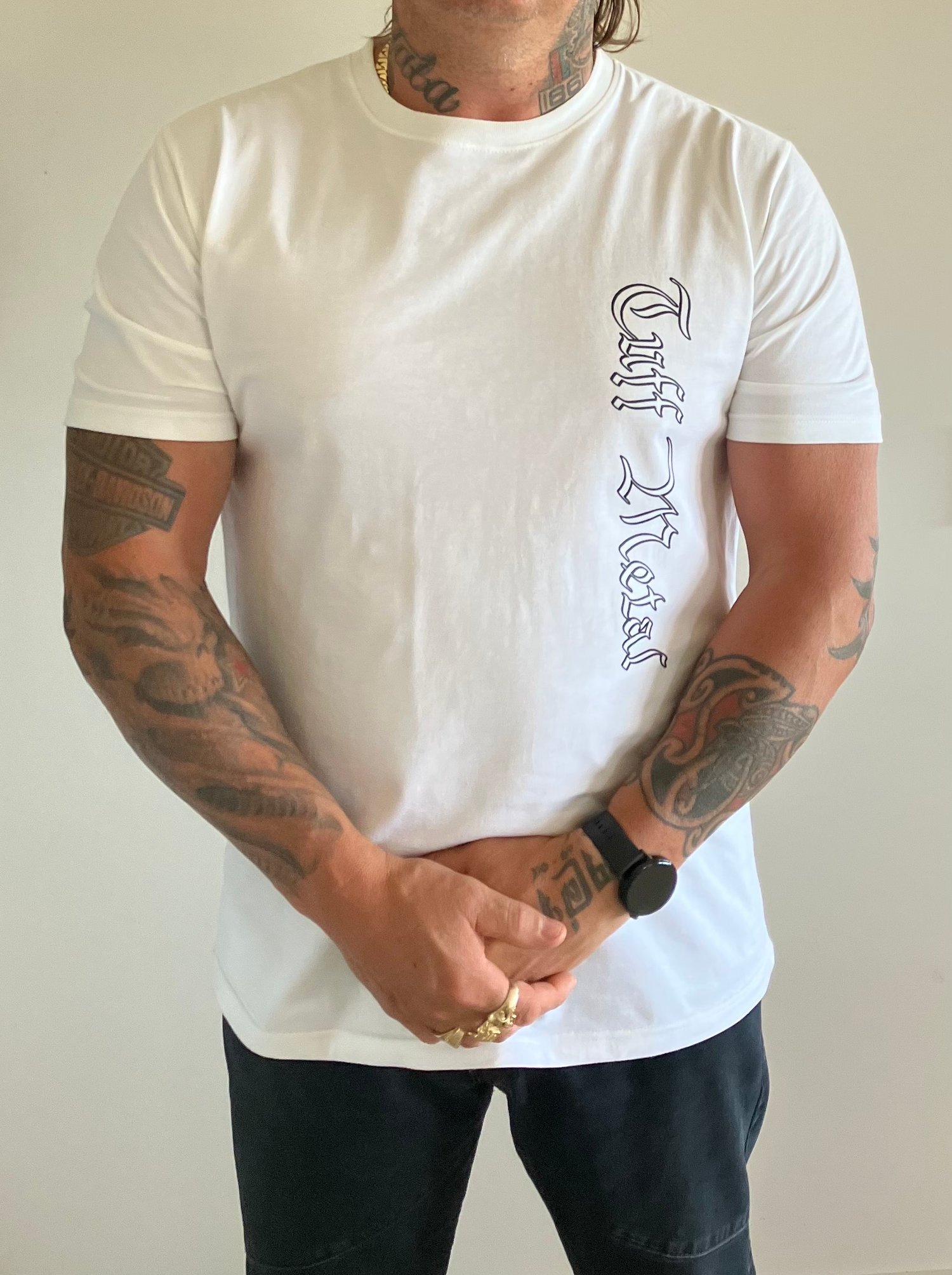 Image of "Real is rare fake is everywhere"White tees.