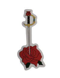 Revolutionary Girl Utena Anime Sword And Rose Vinyl Sticker