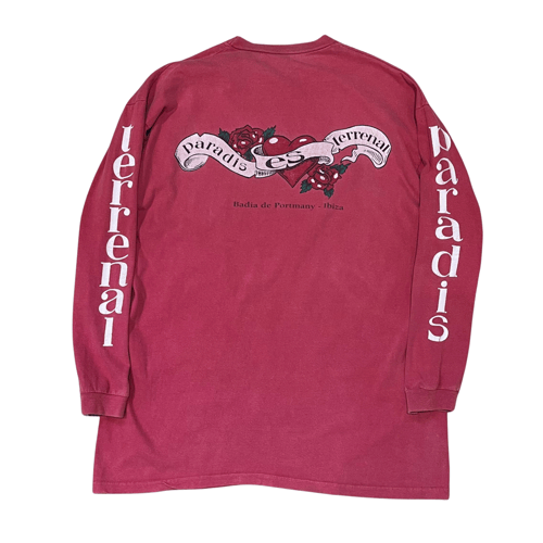 Image of Vintage late 90s Es Paradis Ibiza longsleeve t shirt: Fits XL
