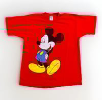 VTG 90s Mickey Mouse Disney Tee Sz XL (RED)