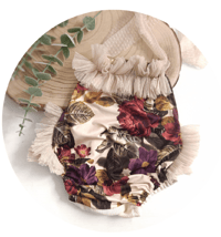 Image 1 of Photoshoot body | Sitter romper Marella | age 9-12 months | burgundy flowers