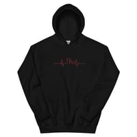Image 1 of Unisex Hoodie - Heartbeat (embroidered)