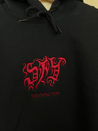 Image 2 of “SATISFACTION” EMBROIDERED HOODIE (PRE-ORDER)