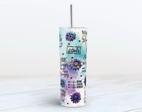 Image 2 of Positive Affirmation 20oz Tumbler Purple