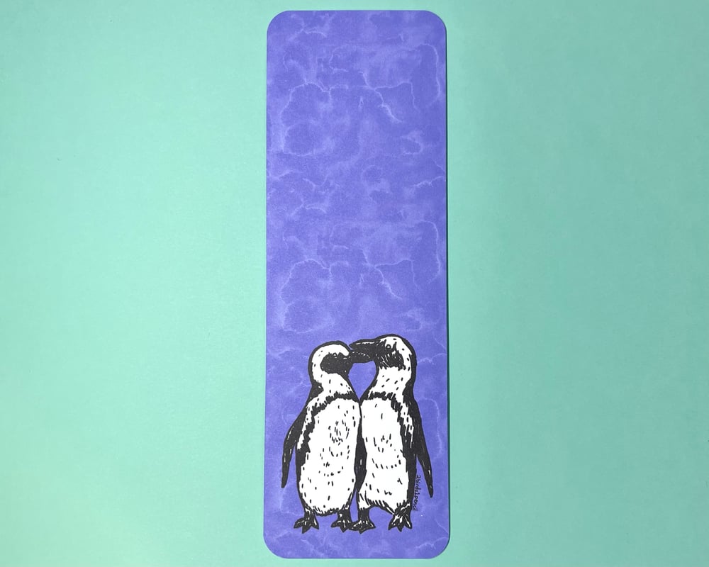 Image of Penguin love bookmark