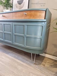 Image 2 of Luxurious, Large Curved Sideboard by Nathan, in a custom blue