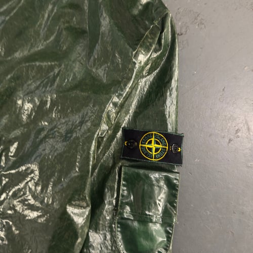 Image of 1992 / 1993 Stone Island Glazed Silk Toffee Wrapper jacket, size XXL