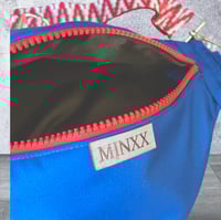 Image 3 of Medium royal blue bumbag with red zip 