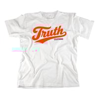 “Team Truth” T Shirt | White/Orange/Grey