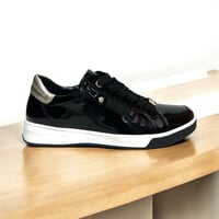 Image 1 of Ara Rei Low Black Patent/ Platin