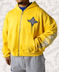 Image 2 of BAKEY’S BLUE FIRE YLW HOODIE