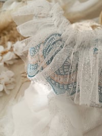 Image 2 of Sitter bodysuit for photo shoots | Eve | age 9-12 months | off white | aquamarine