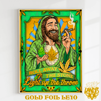 Jesus Returns - Metallic Gold Foil Print, A2, LE:10