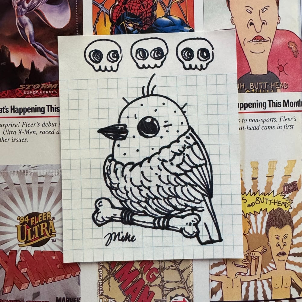 Image of Fat Bird Sharpie Sketch #189