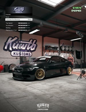 Image of KUWTB Kustoms Garage E92 M3 Poster