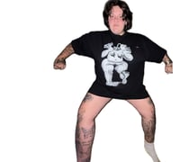 Image 2 of Charcoal Lady With Jar - Black Tee 