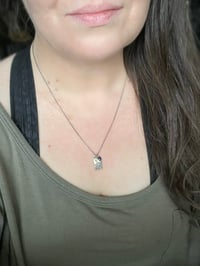 Image 3 of opal sterling silver charm necklace