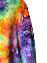 Image 5 of ♻️ UPCYCLED L Men's Half Zip Knit Pullover in Bright Ice Dye