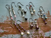 Image 13 of Akoya pearl and kyanite dangle earrings