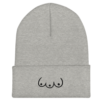 Image 4 of Tri boobies Cuffed Beanie white