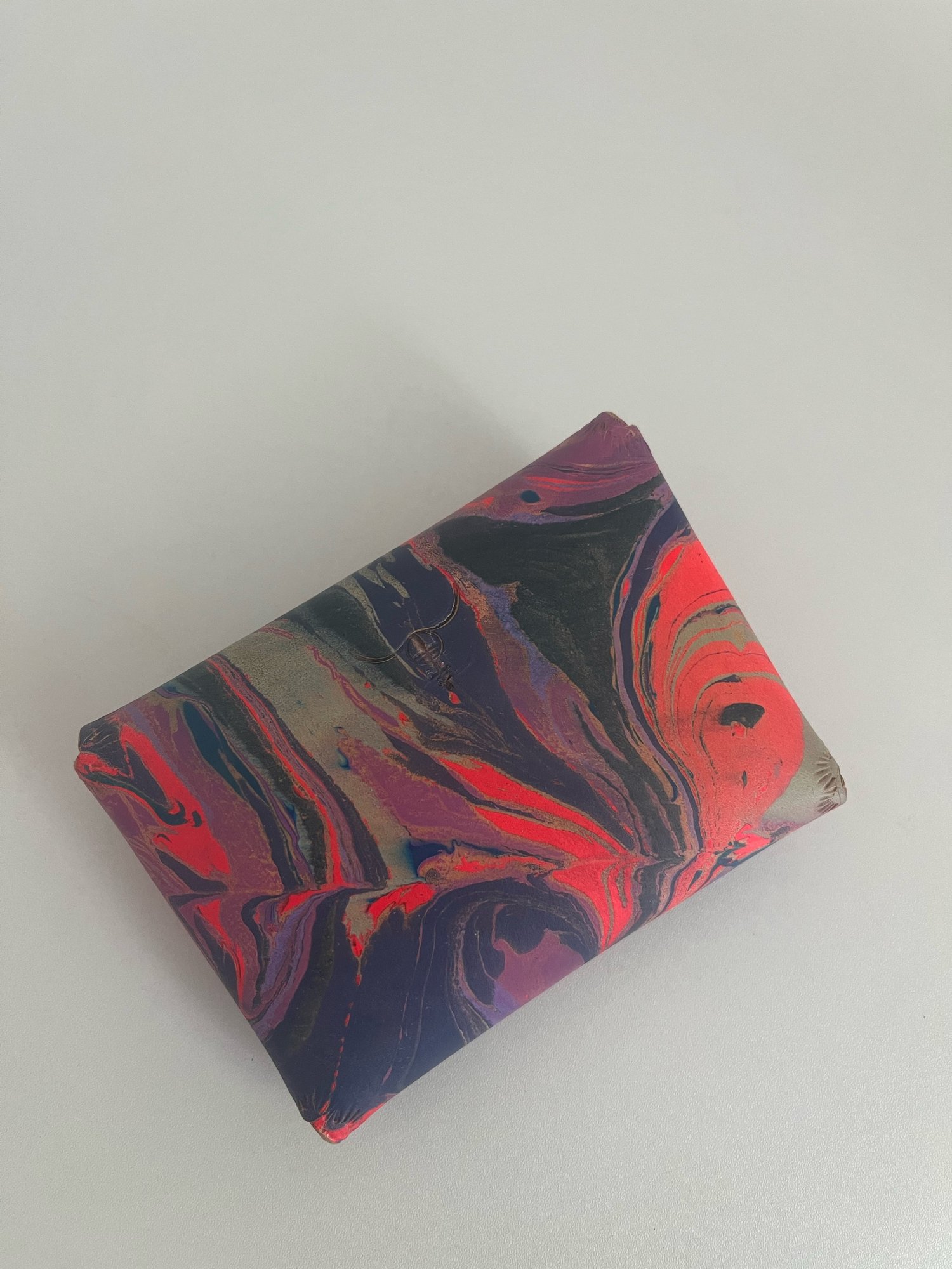 Image of Blue/Purple Marbled “No Stitch” Card Wallet 