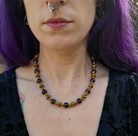 Image 3 of Garnet and Brass necklace 