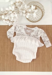 Image 1 of Sitter girls bodysuit - Lara | white | 9-12 months | cake smash