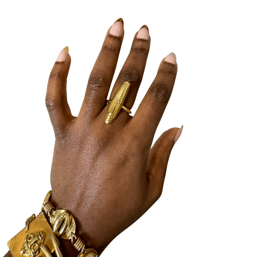 Gold tone pink vanki finger ring dj-40037 – dreamjwell