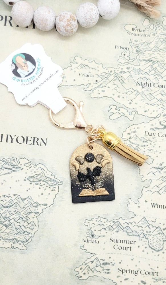 Image of Moon Phase Dragon Keychaim