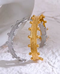 Image 1 of LUCIA 18ct Gold Plated Cuff Bangle 