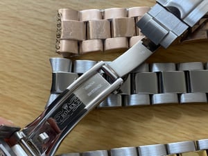 Image of 20mm Rolex Daytona Solid S/Steel, Rose, Gold, 2/Tone Steel Straps
